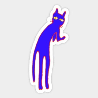 stretch cat Sticker